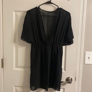 ROMWE Scallop Trim Cover Up